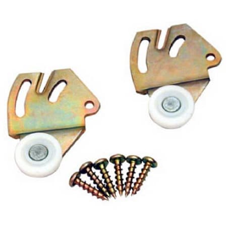 Perfectpatio 2228PPK2 Pair 0.38 in. Offset 2 Wheel Bypass-Sliding Door Hangers PE583613